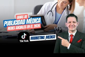 Miguel Ortiz, abogado sanitario y experto en marketing, señalando contenido educativo sobre derecho sanitario y publicidad médica en TikTok.