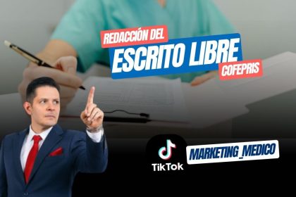 Lic. Miguel Ortiz explicando la redacción y requisitos de un escrito libre ante COFEPRIS para trámites de profesionales de la salud.